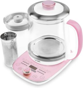 Aroma Professional AWK-701 16-in-1 Nutri-Water, Green, Fruit, Flower Tea, Coffee, Multi-Use Kettle, Delay Timer, 1.5L, Pink