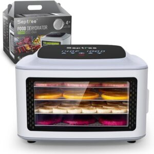 Jerky Herbs Fruit Veggies Snacks, with Digital Timer 190F Temperature Control, Great Size for Small Family