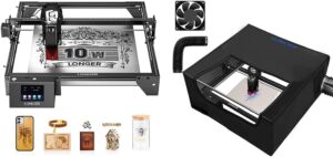 LONGER RAY5 10W Laser Engraver and Cutter+Laser Engraver Enclosure with Vent