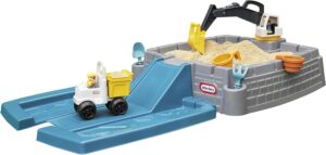 Little Tikes Dirt Diggers Excavator Sandbox for Kids, Including lid and Play Sand Accessories,Multicolor