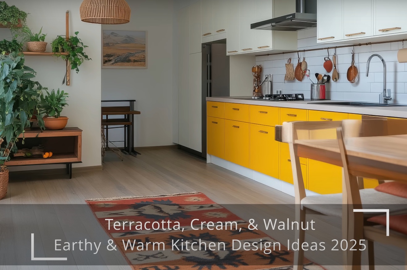 Terracotta Cream & Walnut Earthy & Warm Kitchen Colors for 2025