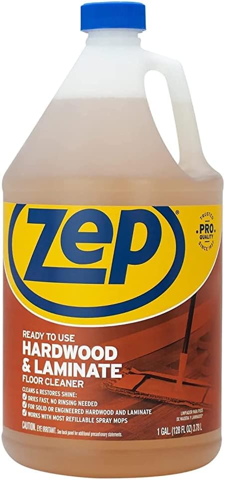 Zep Industrial Hardwood and Laminate Floor Cleaner - 1 Gallon - ZUHLF128 - Removes Spots, Stains and Scuffs. Cleans and Restores Shine